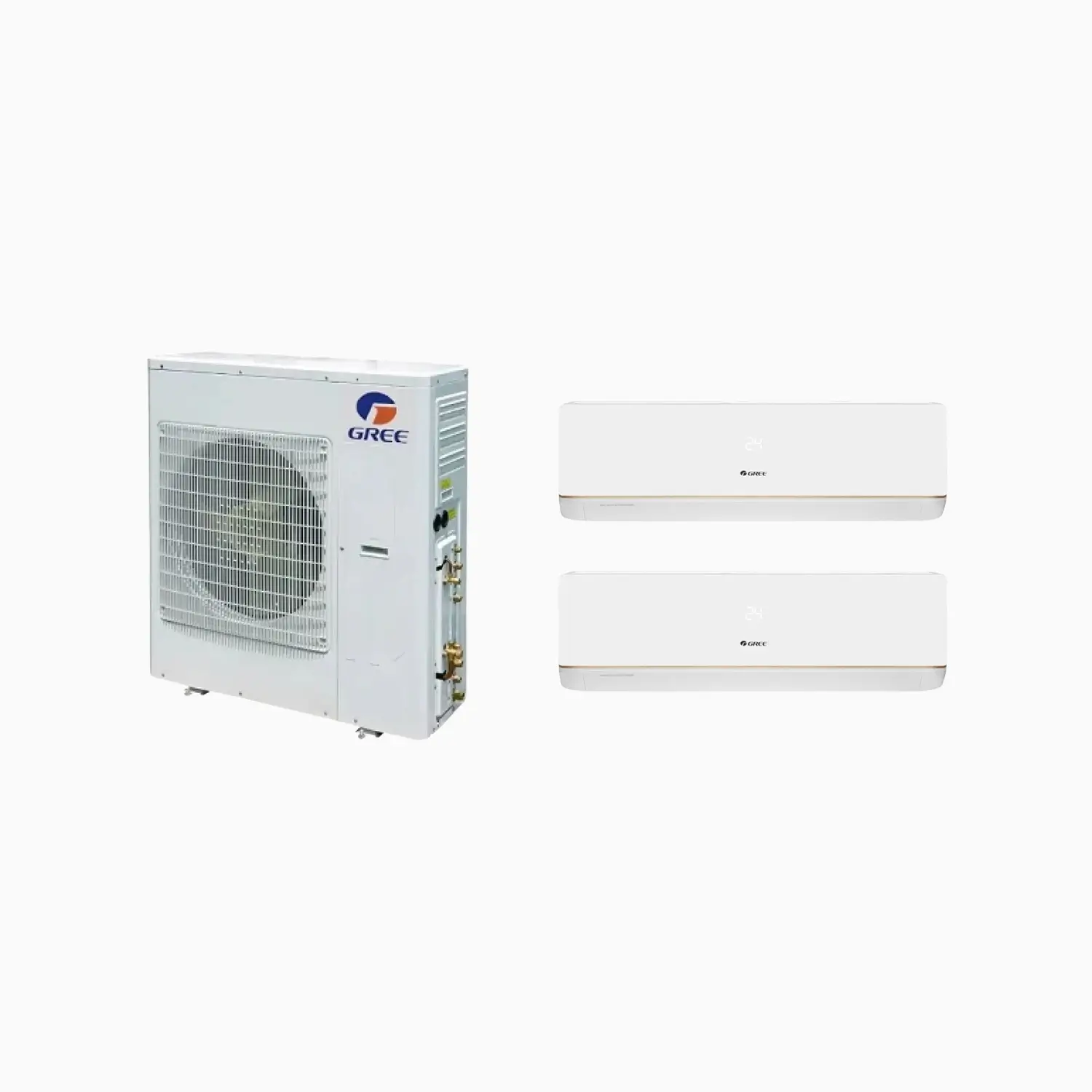 Aer condiționat multisplit Gree două camere - unitate externă 36000 BTU + 1 × unitate internă 7000 BTU + 1 × unitate internă 12000 BTU