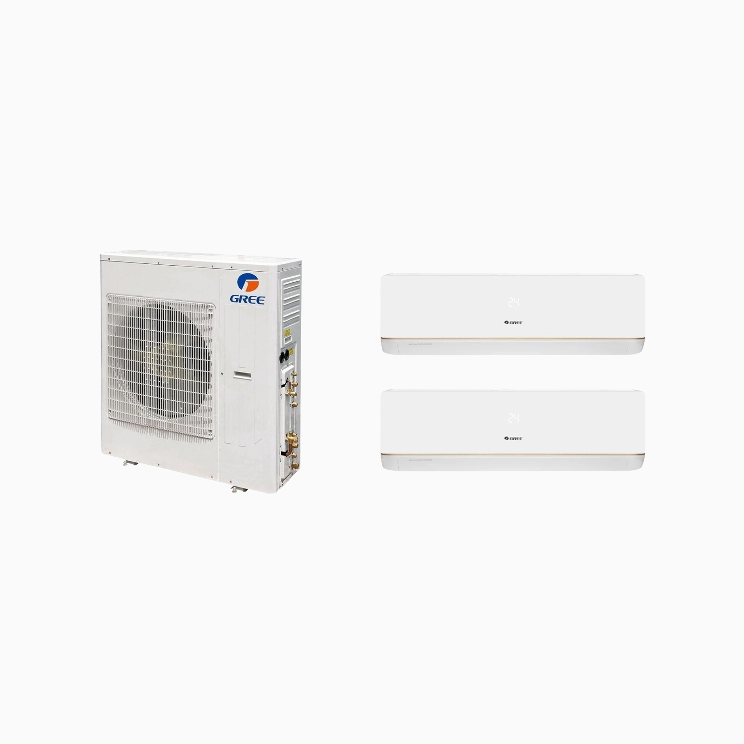 Aer condiționat multisplit Gree două camere - unitate externă 42000 BTU + 2 × unitate internă 12000 BTU