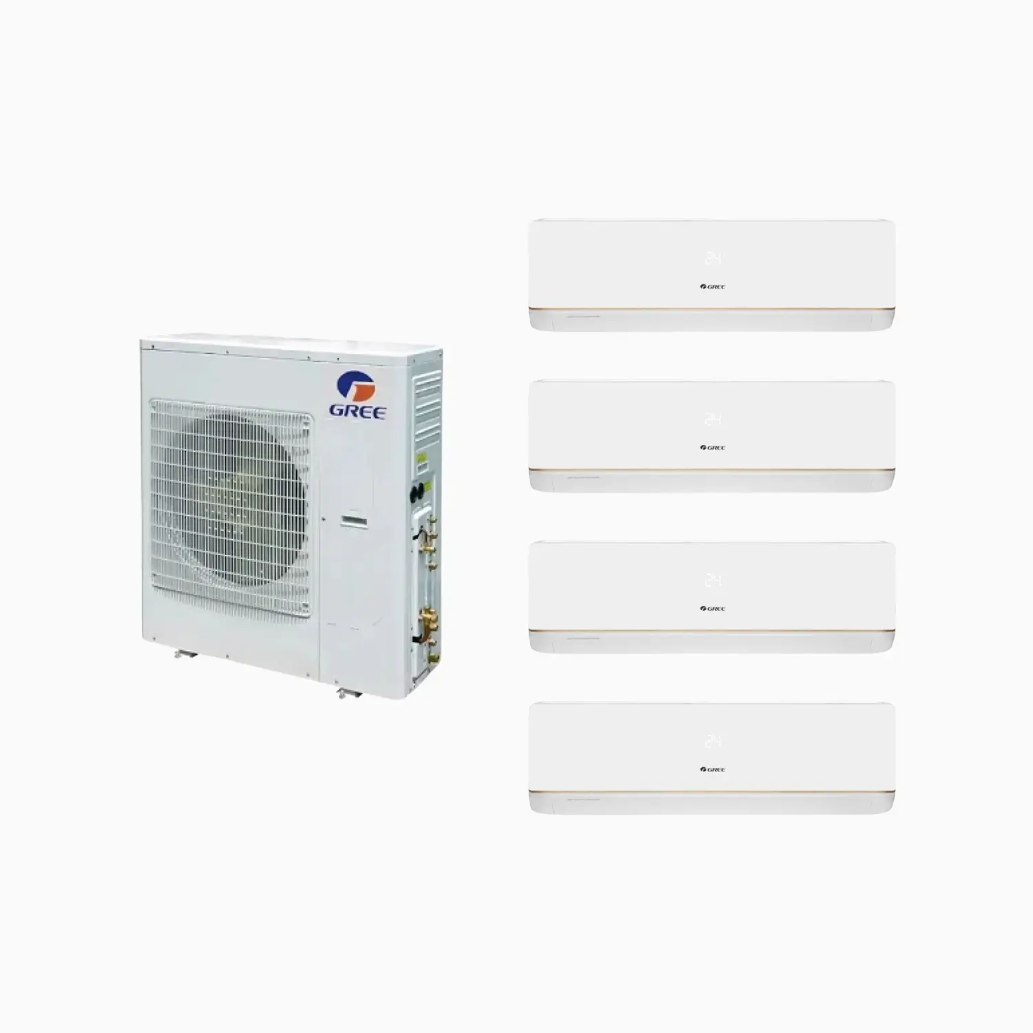 Aer condiționat multisplit Gree patru camere - unitate externă 36000 BTU + 4 × unitate internă 7000 BTU