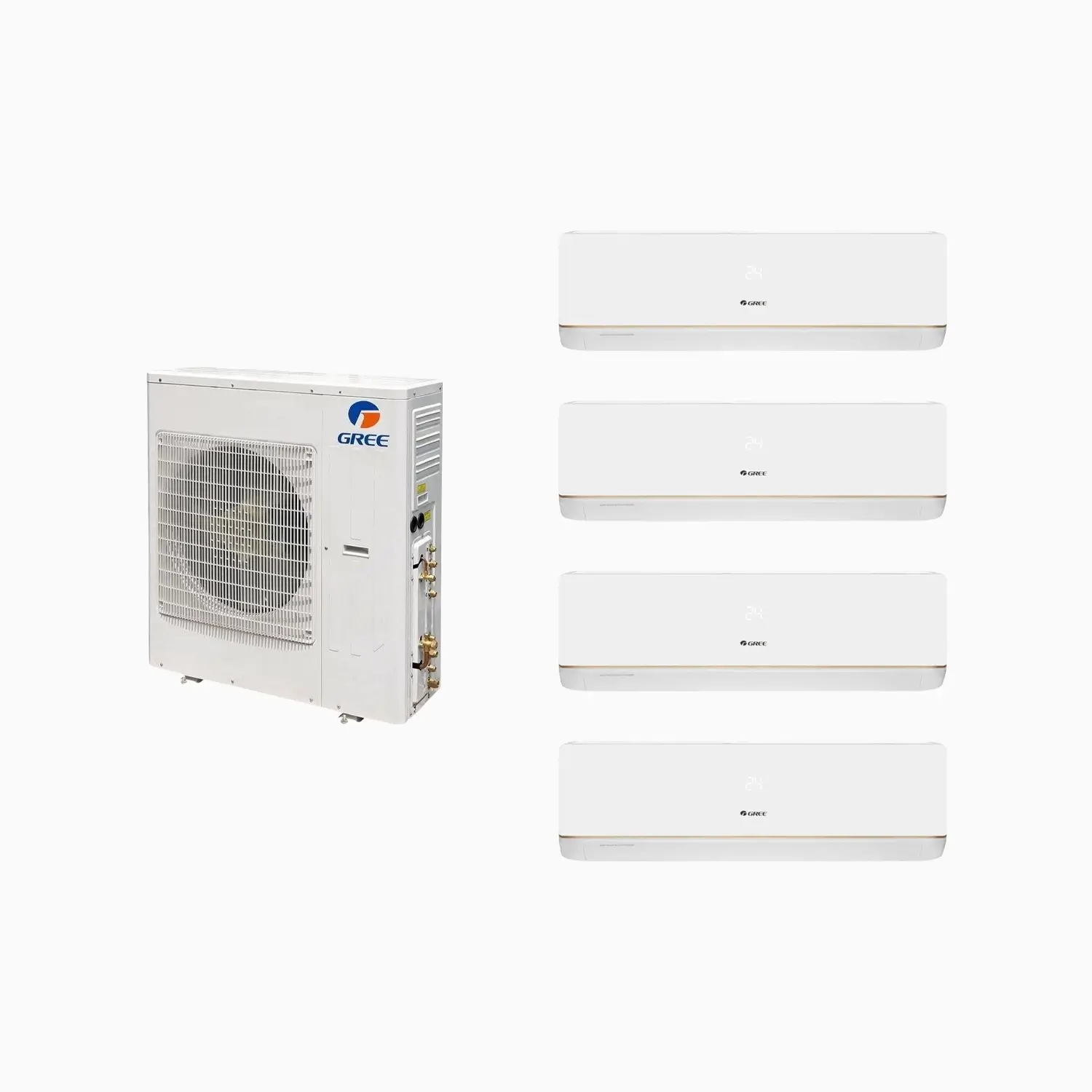 Aer condiționat multisplit Gree patru camere - unitate externă 42000 BTU + 4 × unitate internă 9000 BTU